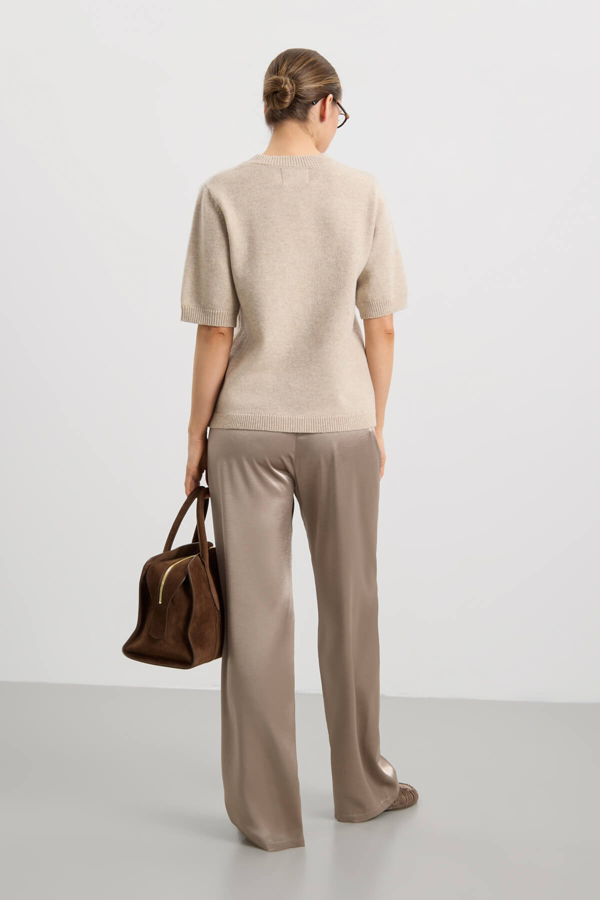 Ames Satin Bukser - Nougat