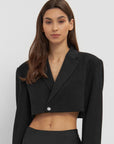 Berlin Cropped Blazer - Black