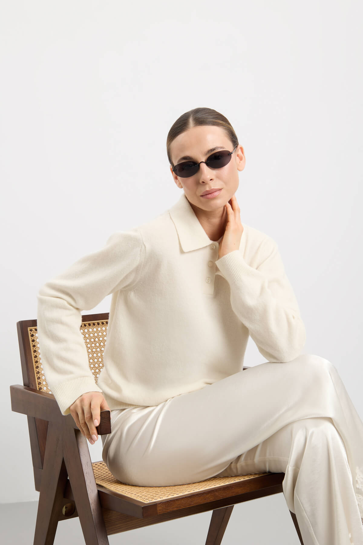 Petrea Strik Polo - Creme